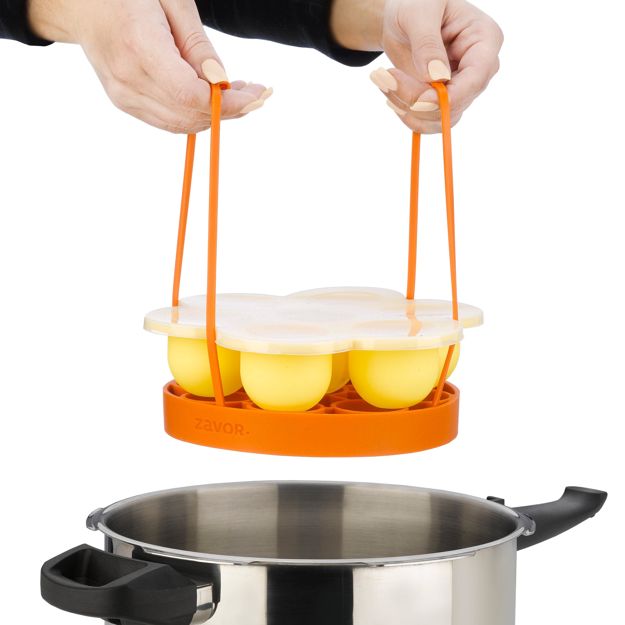 Generic PRAMOO Silicone Egg Bites Mold and Silicone Egg Steamer Rack Trivet  with Sling, Compatible with